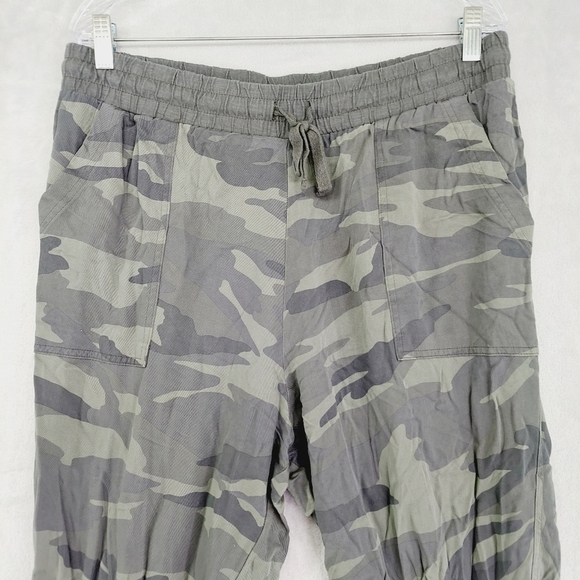 Splendid Women's Olive Camoflage Sweatpants Drawstring Jogger P5755 - Picture 4 of 9